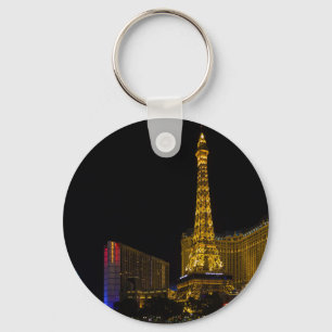Las Vegas på nattknapp Nyckelring