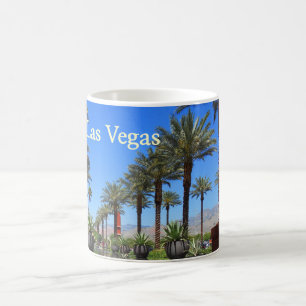 Las Vegas palmträd på röd sten Kaffemugg