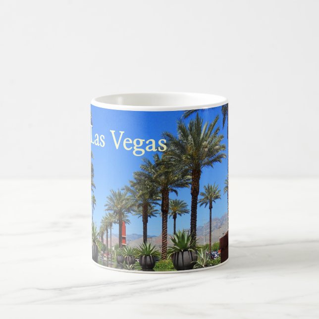 Las Vegas palmträd på röd sten Kaffemugg (Center)