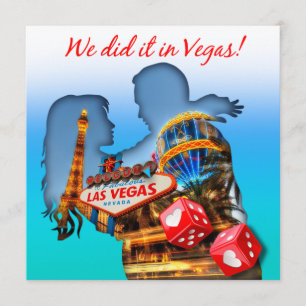 Las Vegas Par Bröllopsmottagning Inbjudningar