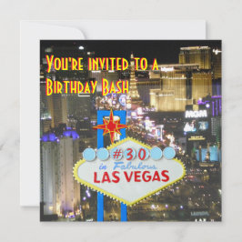Las Vegas party30års födelsedag Inbjudningar