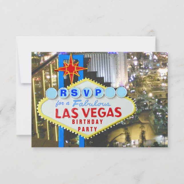 Las Vegas Party OSA 21:a födelsedagen Kort (Framsida)