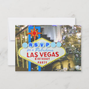 Las Vegas Party OSA 21:a födelsedagen Kort
