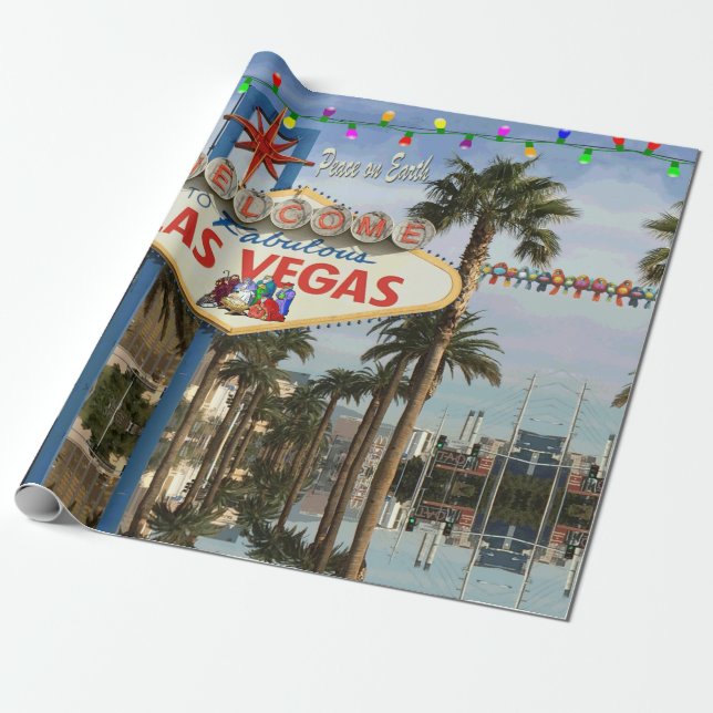 Las Vegas "Peace on Earth" Wrapping Papper Presentpapper (Utrullad)