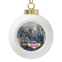 Las Vegas personlig-skylt Ornament