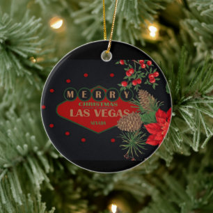 Las Vegas-Personligen Ceramic Ornamic Julgransprydnad Keramik