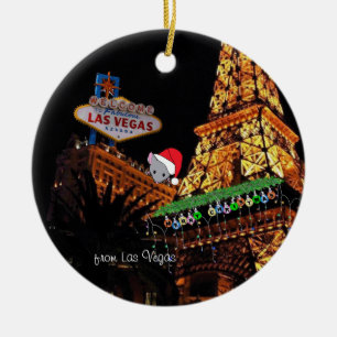 Las Vegas-Personligen Ceramic Ornamic Julgransprydnad Keramik