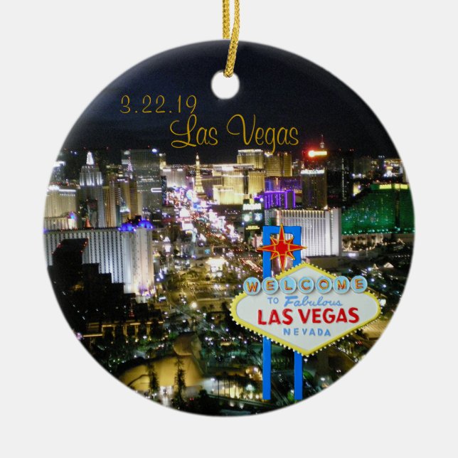 Las Vegas-personligens Helgdag Ornament (Framsidan)