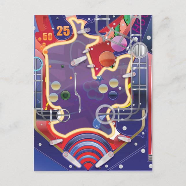 Las Vegas Pinball Maskin Vykort (Framsida)