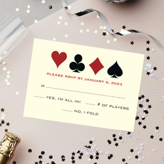 Las Vegas Poker Card Kostym Black Cream Bröllop OS OSA Kort (Skapare uppladdad)