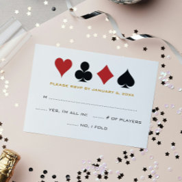 Las Vegas Poker Card Kostym Guld White Bröllop OSA Kort