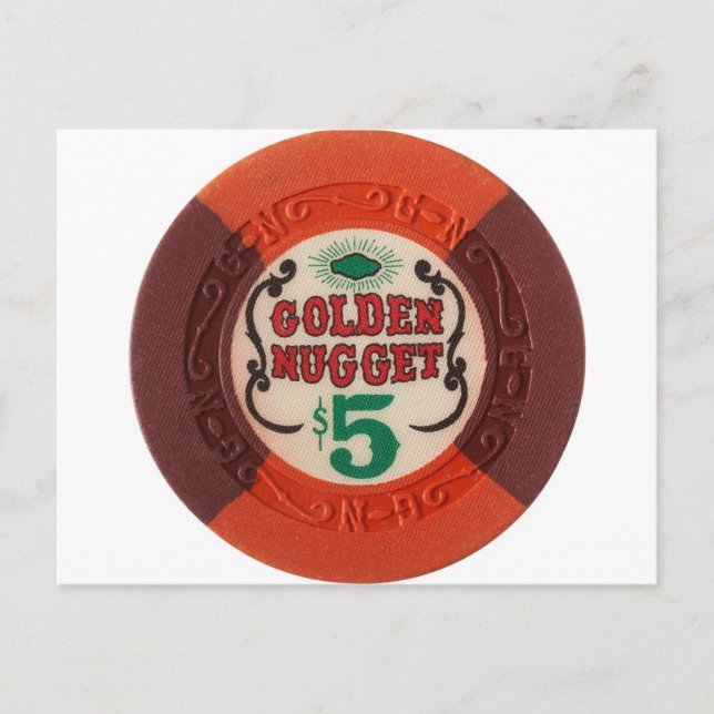 Las Vegas Poker Chip Casino Gambling Obsolete Vykort (Framsida)