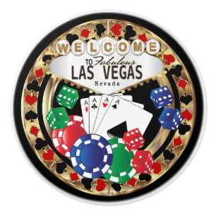 Las Vegas Poker Design - Guld Knopp