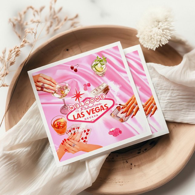 Las Vegas Poker Girls Night Out Rosa Pappersservett (Skapare uppladdad)