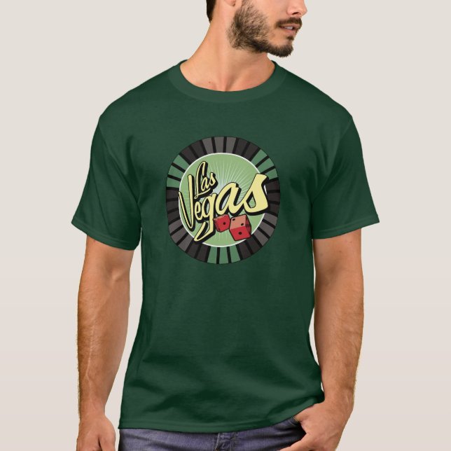 Las Vegas pokerchip Tee Shirt (Framsida)