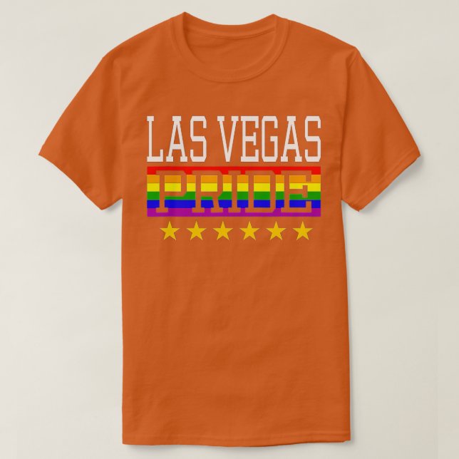 Las Vegas Pride Gay Lesbisk Queer LGB Rainbow Flag T Shirt (Design framsida)