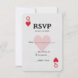 Las Vegas Queen of Hearts Spelar RSVP OSA Kort