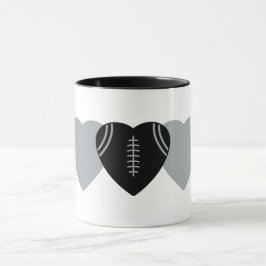 Las Vegas Raiders Football Heart Design Mugg