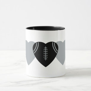 Las Vegas Raiders Football Heart Design Mugg