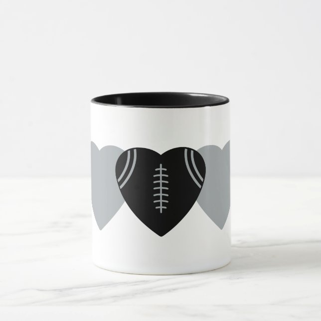 Las Vegas Raiders Football Heart Design Mugg (Center)