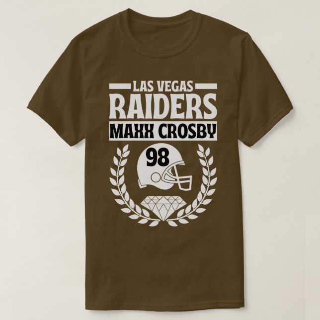 Las Vegas Raiders Maxx Crosby 98 Helmet American T Shirt (Design framsida)
