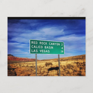 Las Vegas Red Sten Canyon-vykort Vykort