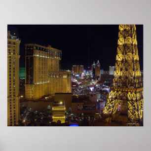 Las Vegas remsa- & Aladdin affischtryck Poster