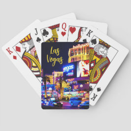 Las Vegas-remsan på nattliga klassiska spelkort