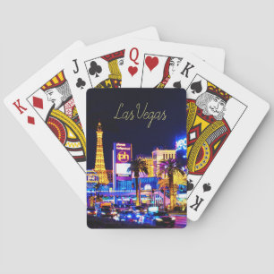 Las Vegas-remsan på nattliga klassiska spelkort