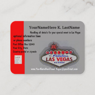 Las Vegas reser planneren Visitkort