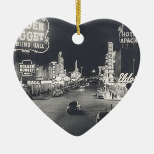 Las Vegas Retro Julgransprydnad Keramik (Framsidan)
