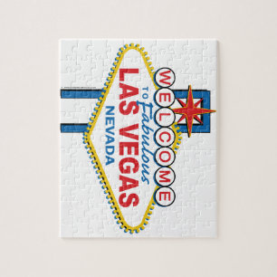 Las Vegas Retro-skylt Pussel