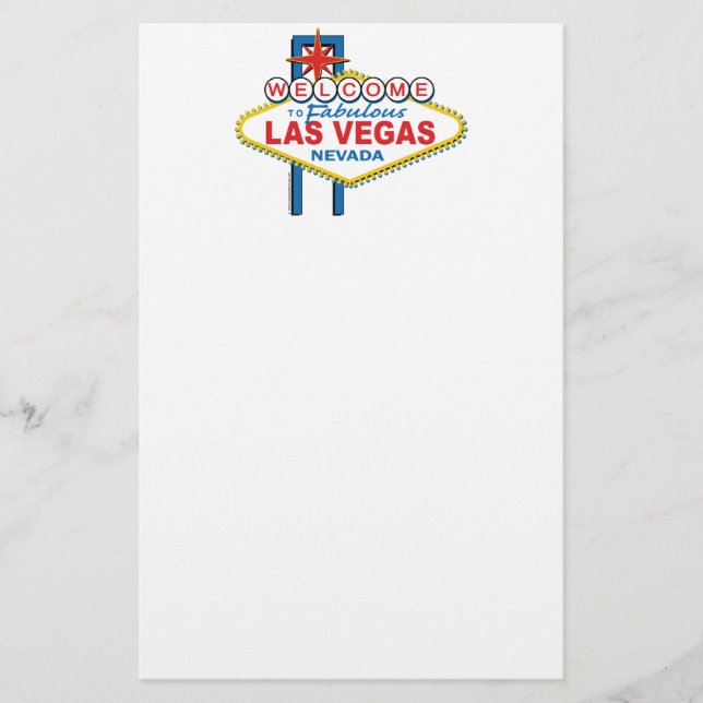 Las Vegas Retro-tecken Brevpapper (Framsida)