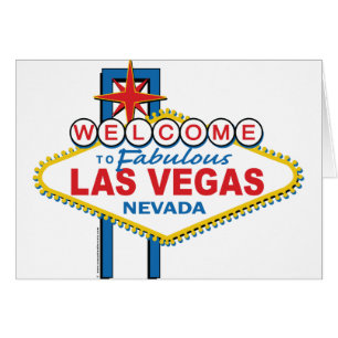 Las Vegas Retro-tecken Hälsningskort
