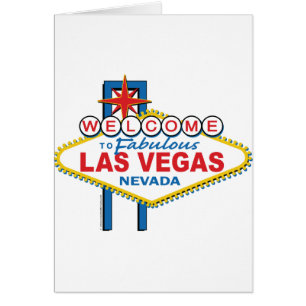 Las Vegas Retro-tecken Hälsningskort