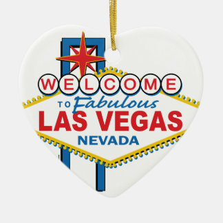 Las Vegas Retro-tecken Julgransprydnad Keramik