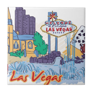 Las Vegas roligt i solen Kakelplatta