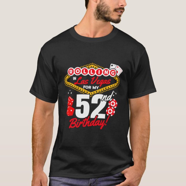 Las Vegas Rolling in Vegas 52Nd T Shirt (Framsida)