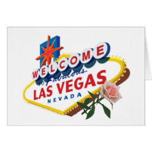 Las Vegas Rosa ros-kort Hälsningskort