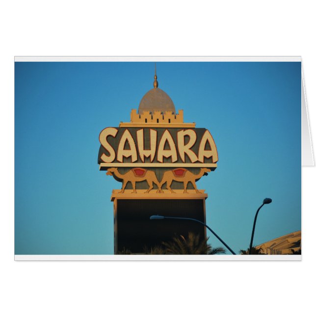 Las Vegas Sahara Casino Landmark Architecture Hälsningskort (Framsidan Horizontal)