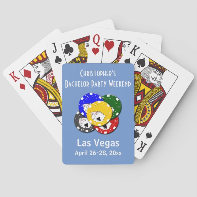 Las Vegas Sällskapsfest Favorit Casino Poker Casinokort (Baksidan)
