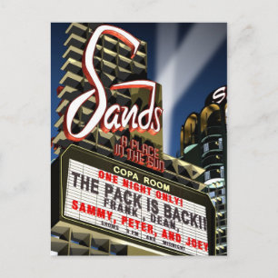 Las Vegas Sands Hotel Retro Neon-vykort Vykort