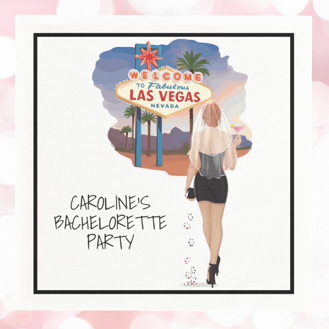 Las Vegas Sängkammarbrud Rödhårig Brud  Pappersservett (Skapare uppladdad)