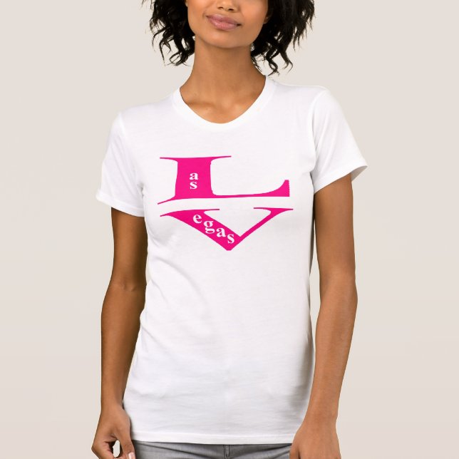 Las Vegas Shock rosa Dam Avslappnad Scoop Tee Shirt (Framsida)