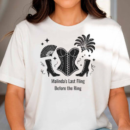 Las Vegas Showgirl Brudtärna Sängkammarfest T Shirt