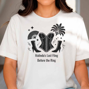 Las Vegas Showgirl Brudtärna Sjungmöfest T Shirt