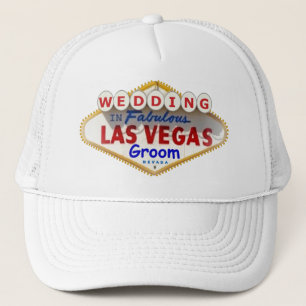 Las Vegas Sign Logotyp Groom Cap "BRÖLLOP" Keps