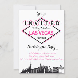 Las Vegas Signera Bachelorette Party-inbjudan Inbjudningar