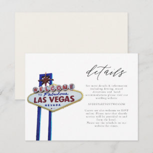 LAS VEGAS-signeringskort Bröllop eller händelsespe Inbjudningar