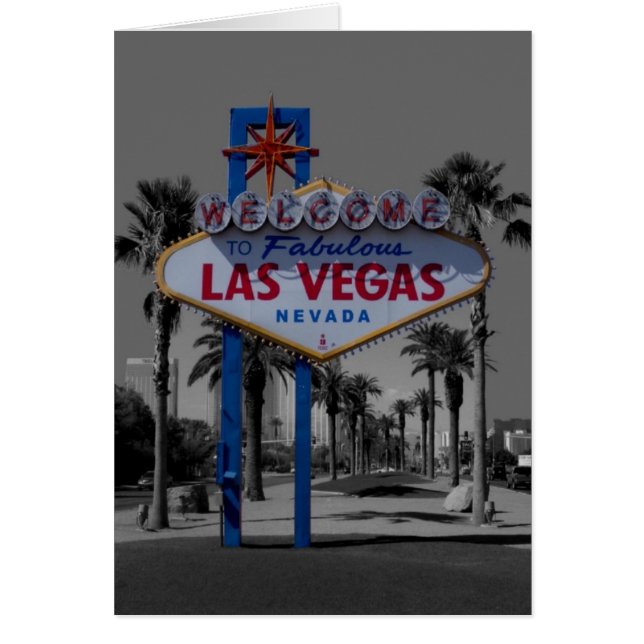 Las Vegas-signeringskort Hälsningskort (Framsidan)